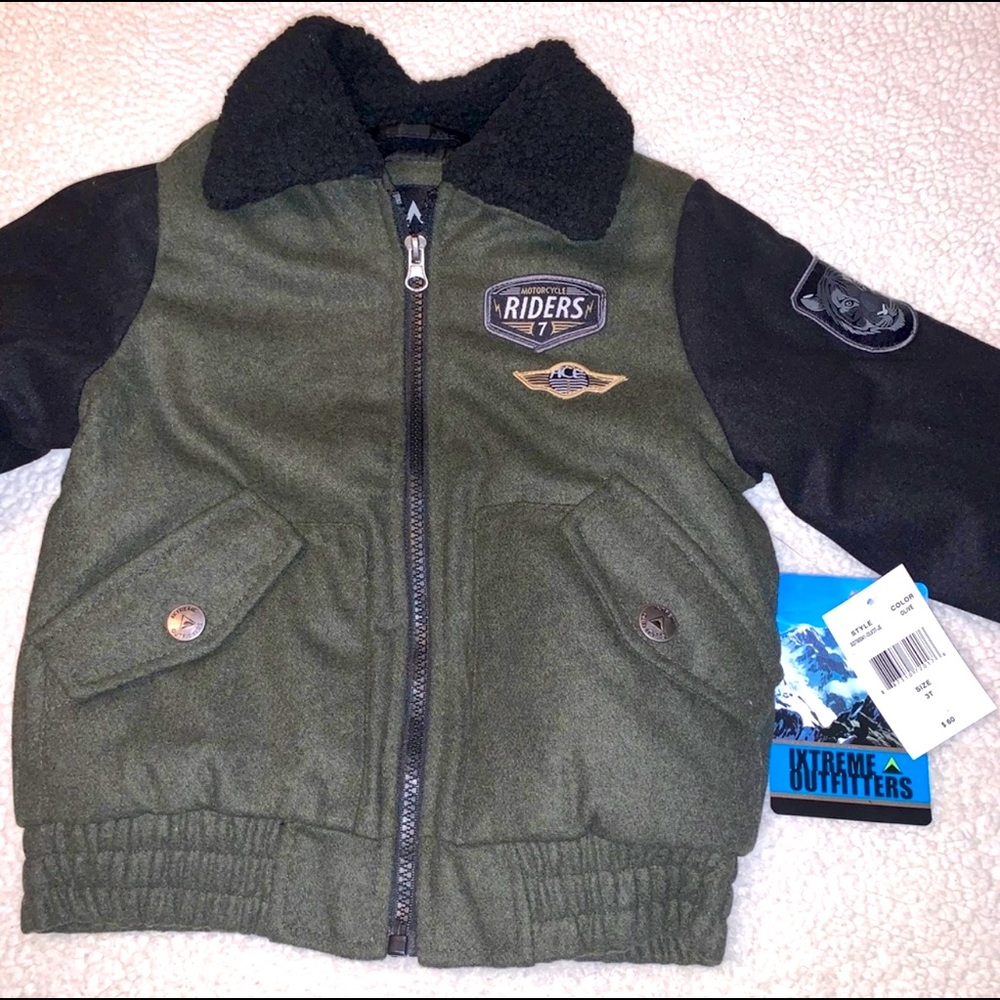 Extreme Outfitters Boys Size 3T Bomber Jacket NEW